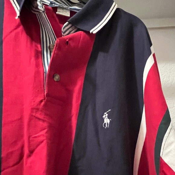 Vintage Ralph Lauren Men’s Striped Rugby Polo - Picture 5 of 6